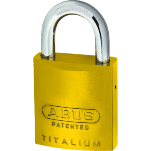 ABUS 83AL Series Colour Coded Aluminium Open Shackle Padlock Without Cylinder - 40mm Yellow 83AL/40 Boxed