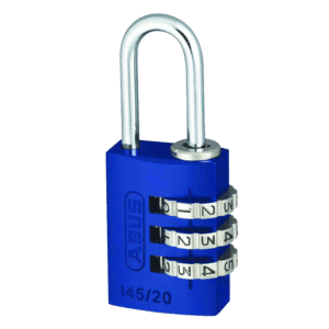 ABUS 145 Series Coloured Aluminium Combination Open Shackle Padlock - 20mm Assorted Colours 145/20 Visi