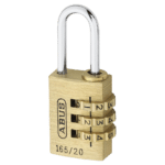 ABUS 165 Series Brass Combination Open Shackle Padlock - 20mm 165/20 Visi