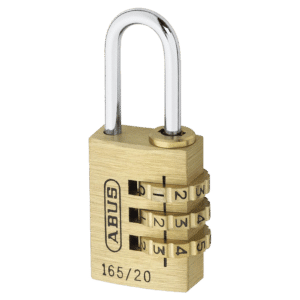 ABUS 165 Series Brass Combination Open Shackle Padlock - 20mm 165/20 Visi