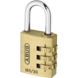 ABUS 165 Series Brass Combination Open Shackle Padlock - 30mm 165/30 Visi