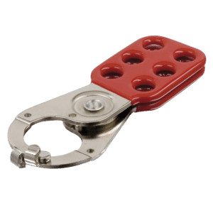 ABUS 800 Series Lock Off Hasp With Safety Clamp - 1 Inch Red 801