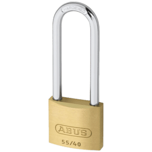 ABUS 55 Series Brass Long Shackle Padlock - 38mm KD 63mm Shackle 55/40HB63 Visi