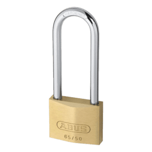 ABUS 65 Series Brass Long Shackle Padlock - 50mm KA (504) 80mm Shackle 65/50HB80 Boxed