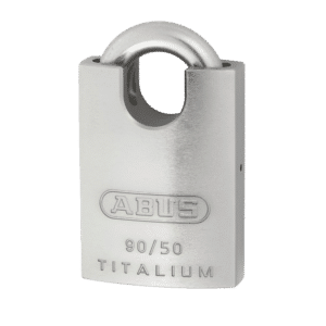 ABUS 90 Series Titalium Stainless Steel Re-Keyable Closed Shackle Padlock - 50mm KD 90RK/50 Boxed