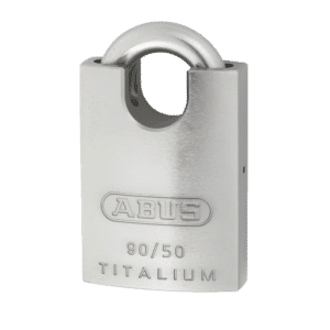 ABUS 90 Series Titalium Stainless Steel Re-Keyable Closed Shackle Padlock - 50mm KD 90RK/50 Visi