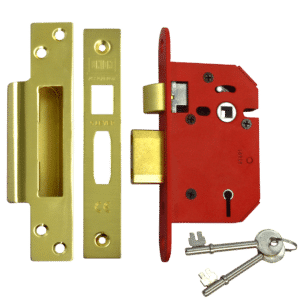 UNION J2205 StrongBOLT 5 Lever Sashlock - 64mm PB KD Visi