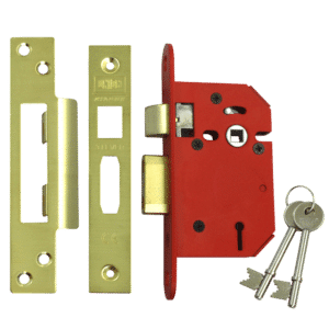 UNION J2203 StrongBOLT 3 Lever Sashlock - 64mm PB KD Visi