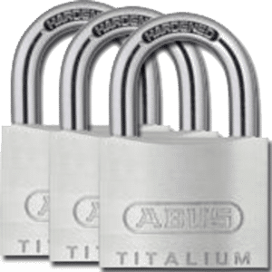 ABUS Titalium 54TI Series Open Shackle Padlock - 40mm KA Triple Pack 54TI/40C Visi