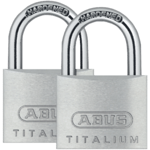 ABUS Titalium 64TI Series Open Shackle Padlock - 30mm KA Twin Pack 64TI/30C Visi