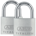ABUS Titalium 64TI Series Open Shackle Padlock - 40mm KA Twin Pack 64TI/40 Visi