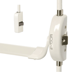 EXIDOR 523 3 Point Horizontal Pullman UPVC Door Panic Bolt - Bar - White