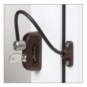 JACKLOC Pro-5 Lockable Cable Window Lock - Brown