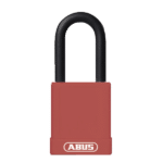 ABUS 74 Series Lock Out Tag Out Coloured Aluminium Padlock - Red