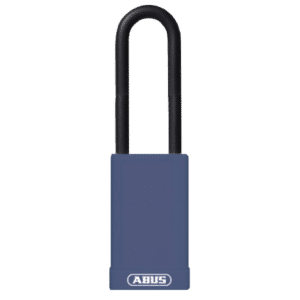 ABUS 74HB Series Long Shackle Lock Out Tag Out Coloured Aluminium Padlock - Blue