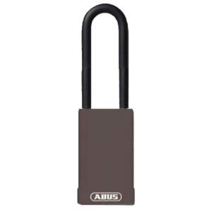 ABUS 74HB Series Long Shackle Lock Out Tag Out Coloured Aluminium Padlock - Brown