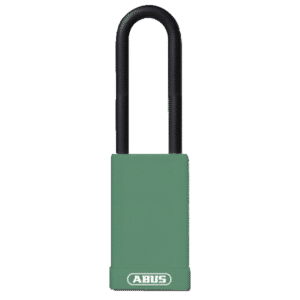 ABUS 74HB Series Long Shackle Lock Out Tag Out Coloured Aluminium Padlock - Green