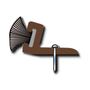 EXITEX Pin Fixed Pile Weather Set Brush Seal - Brown