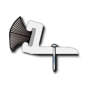 EXITEX Pin Fixed Pile Weather Set Brush Seal - White