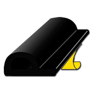 EXITEX P Strip Self Adhesive Door Seal - Black