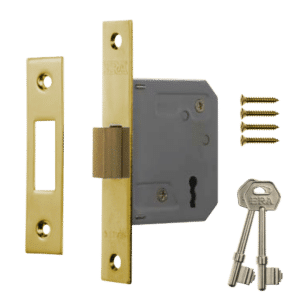 ERA 472 & 572 3 Lever Deadlock - 64mm Brass Boxed