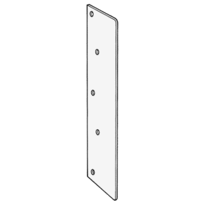 KICKSTOP AT2 Large Anti-Thrust Plate - AT2 No Keyway Satin Silver