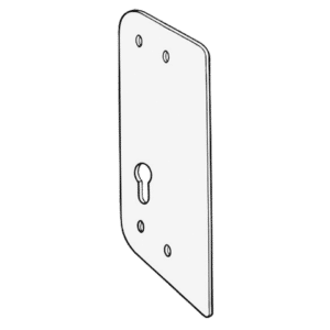 KICKSTOP AT3EU Extra Long Anti-Thrust Plate To Suit Euro Deadlocks - AT3EU Satin Silver