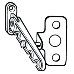 ROTO 5ROT0086 Tilting Window Restrictor & Plate - White
