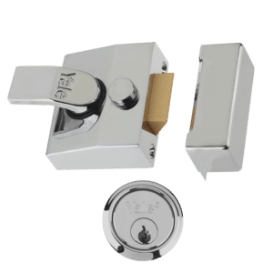 YALE 85 & 89 Deadlocking Nightlatch - 40mm Satin Chrome SC Cyl Visi