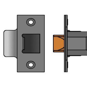 UNION HD26 Dual Finish Heavy Duty Tubular Latch - 82mm Long With Square Forend Visi