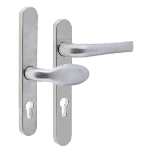 MILA Supa 92 Lever/Pad - 240mm Backplate - Brushed Stainless Steel