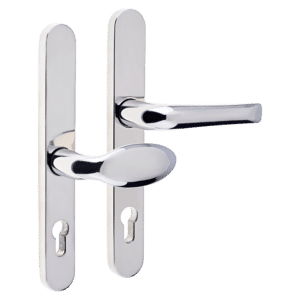 MILA Supa 92/62mm Sprung Lever/Pad - 240mm Backplate - Polished Stainless Steel
