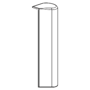 MACO Multi Trend Cover Caps For Rebated Corner Supports - White - RH