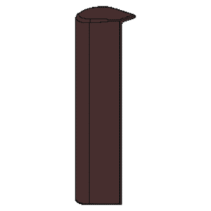 MACO Multi Trend Cover Caps For Rebated Corner Supports - Brown - LH