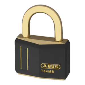 ABUS T84MB Series Brass Open Shackle Padlock - 43mm Brass Shackle KD (O1040) Black T84MB/40 Boxed