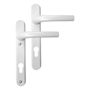 Greenteq Alpha 92 Lever/Lever UPVC Furniture - 220mm Backplate - White