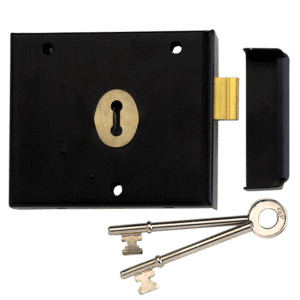 UNION 1116 1 Lever Rim Deadlock - 108mm BLK Boxed KA