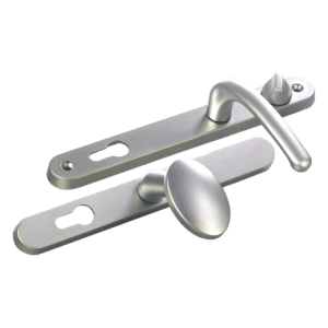 FAB & FIX Balmoral 92/62 Lever/Pad Snib UPVC Furniture - Satin Silver