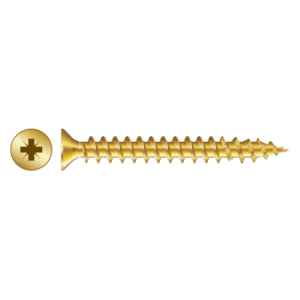 RAPIERSTAR Sharp Point Wood Screw - Countersunk - 3.5mm x 25mm - YP (Qty 200)