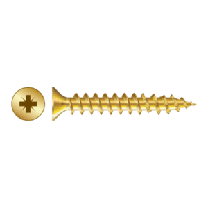 RAPIERSTAR Sharp Point Wood Screw - Countersunk - 4.0mm x 20mm - YP (Qty 200)