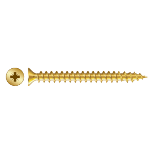 RAPIERSTAR Sharp Point Wood Screw - Countersunk - 4.0mm x 30mm - YP (Qty 200)