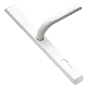 LOXTA 92 Lever/Lever UPVC Furniture - 278mm Backplate - White