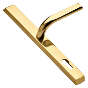 LOXTA 92 Lever/Lever UPVC Furniture - 278mm Backplate - Polished Gold