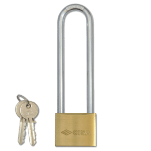 CISA 22011 KA Long Shackle Brass Padlock - 52mm KA `BC0635` Boxed
