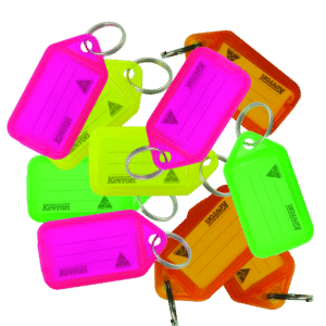 KEVRON ID38 Tags Bag of 50 Assorted Colours Fluorescent - Assorted Fluorescent
