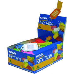 KEVRON ID30 Giant Tags Display Box 50pcs Assorted Colours - Assorted Colours x 50