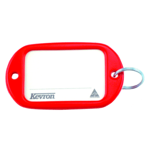 KEVRON ID10 Jumbo Key Tags Bag of 50 Assorted Colours - Red x 50