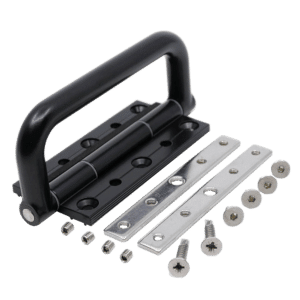DEBAR Pull Hinge To Suit Visofold 1000 - Black - Open Out