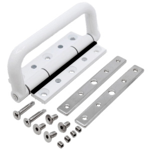 DEBAR Pull Hinge To Suit Visofold 1000 - White - Open Out