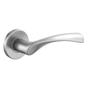 URFIC Easy Click Atlas Round Lever on Rose - Polished Nickel